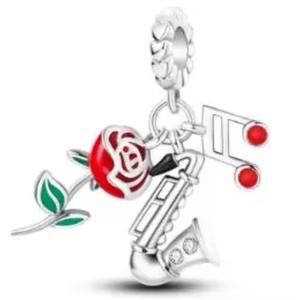 Pendentif Breloque Cœur en Zircon Argenté pour Enfants, Tendance, Doux, Léger et Scintillant, pour Fête DIY, avec Chaîne Assortie, Bijoux de Luxe à Superposer, Plaqué Platine - Product Image 4