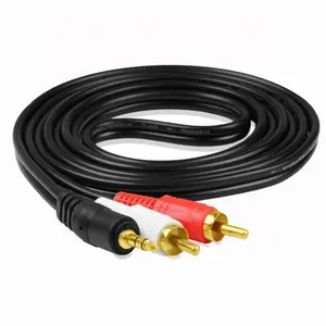 Cantell عالية الجودة 3.5 مللي متر إلى 2rca كابل rca إلى الكمبيوتر ستيريو كابل الصوت كابل av rca 1.5m