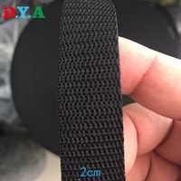 Fabricant en gros 2cm 2.5cm 3cm 4cm 5cm 2 pouces pp matériel sangle bande noir couleur polypropylène sangle ceinture pour sac sangle