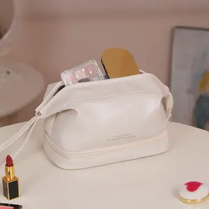 MU Cosmetic Linen Bag With Pillow Waterproof Wash Toiletry Makeup Custom Fabric Bags Cases Travel Cosmetic Bolsa De Maquillaje