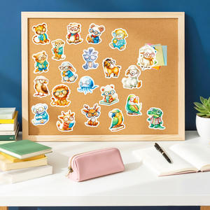 Paquete de 56 Pegatinas de Vinilo Resistentes al Agua con Animales Lindos con Gafas <span class=keywords><strong>para</strong></span> Decorar Diarios, Computadoras Portátiles, Agendas y Álbumes de Recortes - Product Image 5