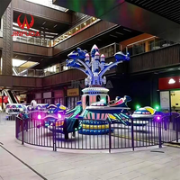 Simulateur de vol attrayant sur le thème de l'espace avec éclairage LED complet, manège de parc d'attractions à vendre