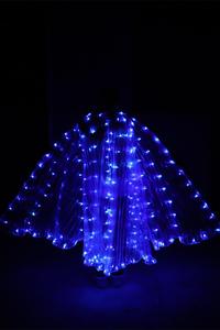 Blu ali di isis Ha Condotto La luce di ballo per adulti luminoso puntelli danza del ventre mantello fluorescente <span class=keywords><strong>farfalla</strong></span> danza <span class=keywords><strong>costume</strong></span> di balletto - Product Image 2