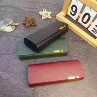 Boîte de protection anti-rayures populaire pour les voyages, étui à lunettes de myopie portable en cuir PU