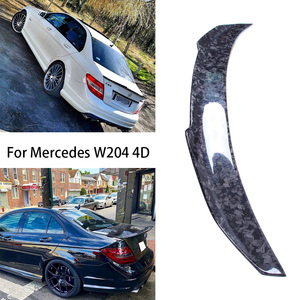 For C-Class W204 4Door PSM2 Style Forged Carbon Fiber <b>Rear</b> <b>Spoiler</b> Trunk Wing 2007-2014 - Product Image 2