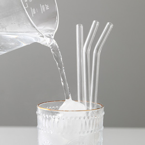 Ensemble de pailles en verre, en borosilicate transparent, résistant à la chaleur, pliable, pour boire du jus, réutilisable, respectueux de l'environnement - Product Image 3