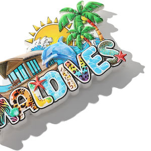 Aimants de réfrigérateur personnalisés avec logo imprimé, souvenirs, impression UV 3D, Résine, Gécko de la plage de Neptun, Roumanie, Mamaia, Personnalisable - Product Image 3