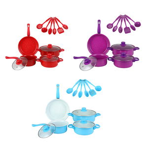 La mejor cocina saludable para el hogar 13 <span class=keywords><strong>ollas</strong></span> <span class=keywords><strong>de</strong></span> <span class=keywords><strong>hierro</strong></span> <span class=keywords><strong>fundido</strong></span> no pegajosas juego <span class=keywords><strong>de</strong></span> utensilios <span class=keywords><strong>de</strong></span> cocina con tapa - Product Image 5