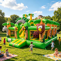 Château gonflable personnalisable avec toboggan, structure gonflable commerciale en PVC pour enfants, parc d'attractions