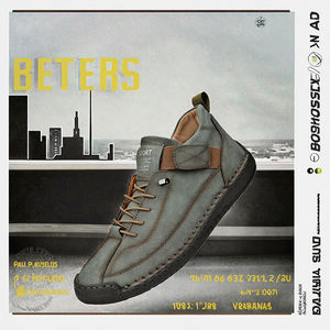 Mocassins en cuir faits main pour hommes avec logo OEM en relief, respirants, légers et tendance, style décontracté, chaussures de travail, taille plus - Product Image 3