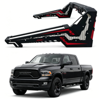Barres lumineuses LED robustes de style cyberpunk pour barres de protection de camionnettes, résistantes à la rouille, noires, compatibles Dodge Ram 1500, Ford Ranger, Hilux, D-Max, Navara, F150