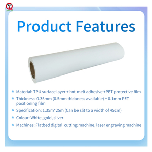 ฟิล์มถ่ายโอนความร้อน 3 มิติ TPU PU ซิลิโคน ความสูง 0.5 มม. สำหรับเครื่องพิมพ์ UV แบบสามมิติ ป้ายเสื้อผ้าส่วนบุคคล ล้างทำความสะอาดได้ ถ่ายโอนความร้อน 3 มิติ - Product Image 3
