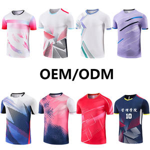 Fabricante OEM ODM personalizado 3XS-5XL tenis bádminton 2 piezas conjunto de camisas de manga corta pantalones cortos sueltos transpirables deportes chándal - Product Image 2