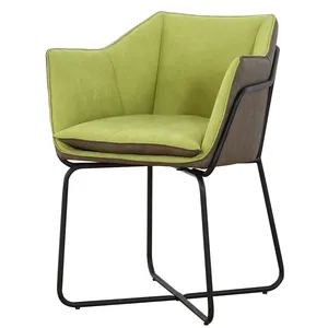 Accentontwerp Din Fauteuilset Lounge Gele Arm Vleugel Schommelt Fluwelen Stoel Grijs Gratis Voorbeeldkamer Living Blauwgroene Stof Modern