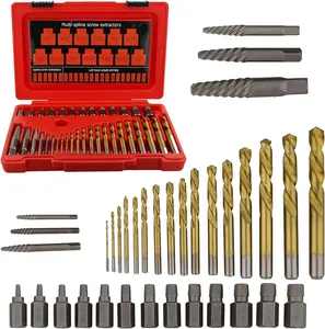 Set estrattore a <span class=keywords><strong>vite</strong></span> con otturatore da 49 pezzi rimuovere una <span class=keywords><strong>vite</strong></span> rotta o un bullone con punta mancina 1 set - Product Image 1
