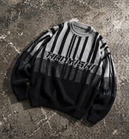 Pull à col rond décontracté pour homme, en coton 100%, à manches longues, avec motif jacquard d'automne, personnalisable avec logo OEM ODM