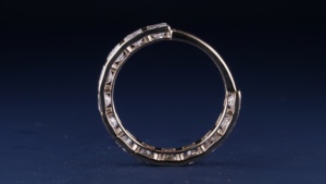 Bague en or massif 14 carats avec diamant synthétique pour femme, bague de fiançailles scintillante avec diamant créé en laboratoire, bijou élégant, cadeau - Product Image 5