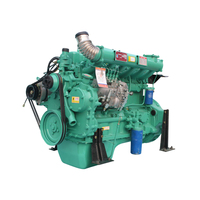 Moteur diesel marin Weifang Ricardo 120 kW à démarrage électrique, 4 temps, multicylindre, refroidi par eau, pour bateau, pompe à eau de mer