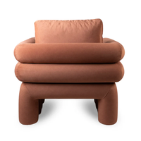 Canapé design moderne en forme de tube pour une personne Fauteuil inclinable en velours Puff Sofa pour appartement, villa ou hôtel
