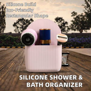 Silicone Shower Caddy and Toiletry <strong>Holder</strong> Hanging Adhesive Wall Mount Toothbrush <strong>Holder</strong> with <strong>Bath</strong> <strong>Toys</strong> Organizer Bathroom Sets - Product Image 2