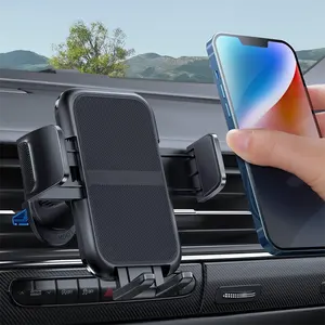Thick Cases Friendly Wider Clamp Anti-Shake Metal Hook Car Phone Holder For Car Mount Hands Free Cradle Air Vent For IPhone