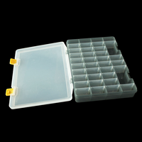 Boîte de rangement transparente Everest SPC214 en plastique PP injecté avec kit médical pour perles et appâts