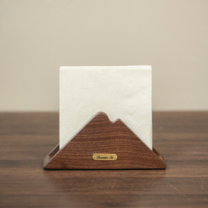 Solid Wood <b>Tissue</b> Holder Walnut <b>Color</b> Food Grade Material Front Of House Service - Product Image 3