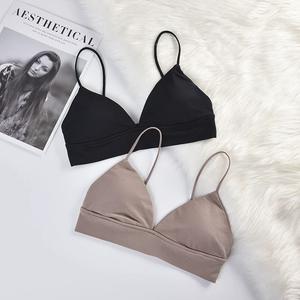 Nouvelle collection été 2025 – Caraco sexy sans coutures en coton écoresponsable et élasthanne pour femme, style triangle français, sans armatures, dos nu - Product Image 2