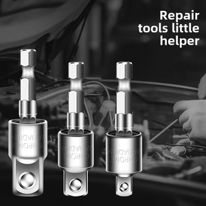 360度電気ドリルアダプター1/4 <span class=keywords><strong>3</strong></span>/8 1/<span class=keywords><strong>2</strong></span>六角シャンクスクエアソケットコンバーターアダプター電気ドリルエクステンションバークローム電気ドリルアダプター - Product Image 4