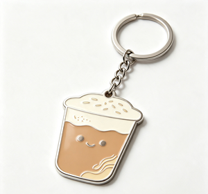 พวงกุญแจแก้วน้ำเคลือบโลหะ ของที่ระลึก ของขวัญ - Product Image 1