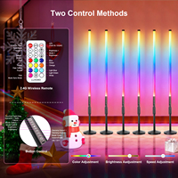 Pack de 6 tubes lumineux LED RGB 4 pieds rechargeables, activés par le son, IP54, pour DJ, bar, scène, fête, mariage, sans fil, colorés
