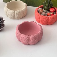 Meilleure vente transfrontalière : Pot de fleurs en céramique moderne et minimaliste en forme de citrouille pour plantes succulentes, résistant à la déformation et à la corrosion, pour la maison