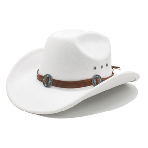Sombrero de Vaquero de Ala Ancha Estilo Étnico para Hombre y Mujer, Nuevo Estilo de Exportación, Parte Superior Plana, Transpirable, de Poliéster/Algodón - Product Image 5