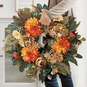 Corona de Flores Preservadas Hecha a Mano, Coronas de Rosas Naturales Eternas para Decoración del Hogar, Decoración de Pared de Lujo para Bodas - Product Image 3