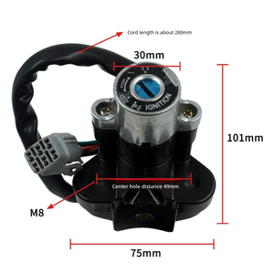 Kit complet de serrures de moto : clé de contact, bouchon de <span class=keywords><strong>r</strong></span>éservoir et antivol de direction compatible avec Suzuki <span class=keywords><strong>SV</strong></span> <span class=keywords><strong>650</strong></span> GSX-<span class=keywords><strong>R</strong></span> 1000 - Product Image 2