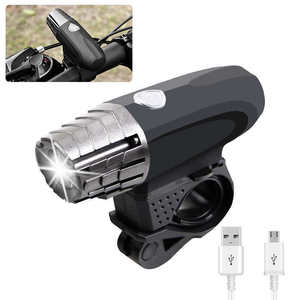 Luz Delantera para Bicicleta LED Recargable por USB, Resistente al Agua IPX4, Luz para Ciclismo con 4 Modos, Cuerpo de Plástico - Product Image 1