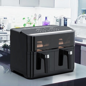 Penggorengan udara panas, baru 1800W 8L 9L keranjang ganda penggorengan udara 2 zona kontrol terpisah - Product Image 2