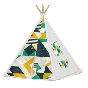 Modèle de maison de jeu triangulaire, jouets 3D DIY, dernière tendance géométrique 2026, tente <span class=keywords><strong>tipi</strong></span> pyramide avec lumière - Product Image 3