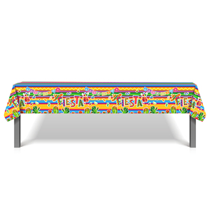 Huancai <strong>Mexican</strong> <strong>Party</strong> Table Cloth Fiesta Taco Cactus Plastic Tablecloth Disposable Table Cover for Cinco De Mayo <strong>Party</strong> <strong>Supplies</strong> - Product Image 2