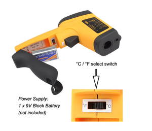 Termómetro Infrarrojo Digital de Alta Precisión |   Pistola de Temperatura Láser sin Contacto Modelo GM900 1 Año de Garantía para Uso Industrial y Doméstico - Product Image 3