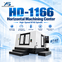 Centre d'usinage CNC horizontal 3 axes robuste, contrôleur CNC NT40, 24 bras porte-outils ATC, fraiseuse haute vitesse HD1166