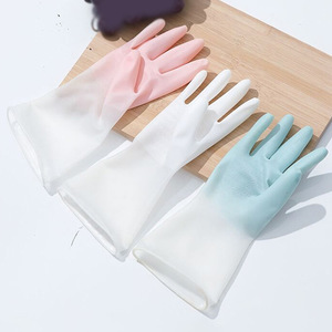 Latex Rubber Gloves Waterproof 30cm Length Two Color For Housework Dishwashing Cleaning Kitchen Use - Product Image 4