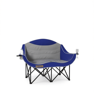 Chaise pliante d'extérieur surdimensionnée en tissu Oxford avec structure en aluminium pour le jardin et le camping - Product Image 1