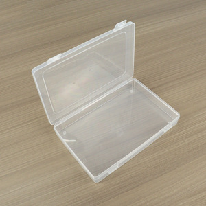 Transparent Plastic Storage Box Rectangle 22X14.7X3.1Cm Flip Top For Parts Tools Documents Stationery Packaging - Product Image 3