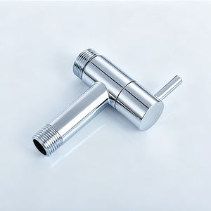 صنبور حوض غسيل من الفولاذ المقاوم للصدأ مطلي بالكروم سهل التركيب للحمام وحوض الغسيل، صنبور حائط بفوهة واحدة - Product Image 4