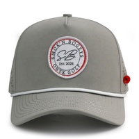 Gorra de Béisbol Deportiva Impermeable de 5 Paneles para Hombre y Mujer, Gorra de Golf Perforada con Cuerda y Marcador de Bola Magnético con Soporte para Tee