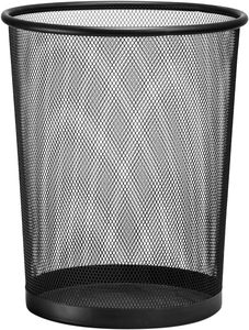 Tempat Sampah Ramah Lingkungan Berbentuk Bulat Kecil untuk Rumah dan Kantor Tanpa Tutup Hitam/Perak 9L untuk Kamar Mandi - Product Image 6