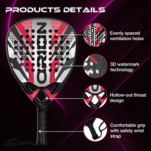 Racchetta da Padel Professionale in Fibra di Carbonio Grezza Jusain Factory, Racchetta Leggera e Portatile - Product Image 3