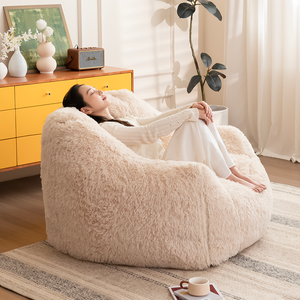 Fauteuil pouf en mousse rembourré, best-seller, doux, pour salon, décoration d'hiver, meubles italiens, design asiatique - Product Image 5