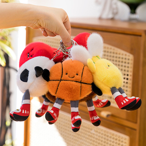 Pelota deportiva <span class=keywords><strong>de</strong></span> peluche bonita al por mayor, mancuerna <span class=keywords><strong>de</strong></span> dibujos animados, bolsa <span class=keywords><strong>para</strong></span> muñecas, accesorios colgantes, llavero personalizado, colgante, juguete <span class=keywords><strong>de</strong></span> peluche - Product Image 1